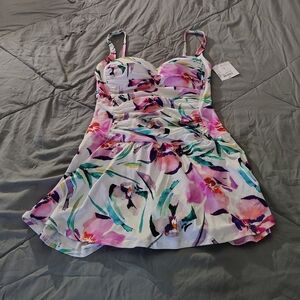 Ladies Large Vintage 60s Style One Piece Swim Suit